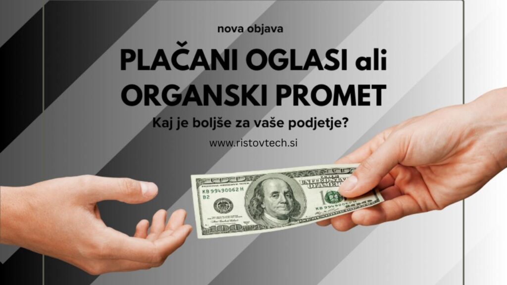 placani oglasi vs organski promet